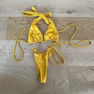 Natasia - Lilah Bikini Top & Krissy Bikini Bottoms in Mustard Yellow
